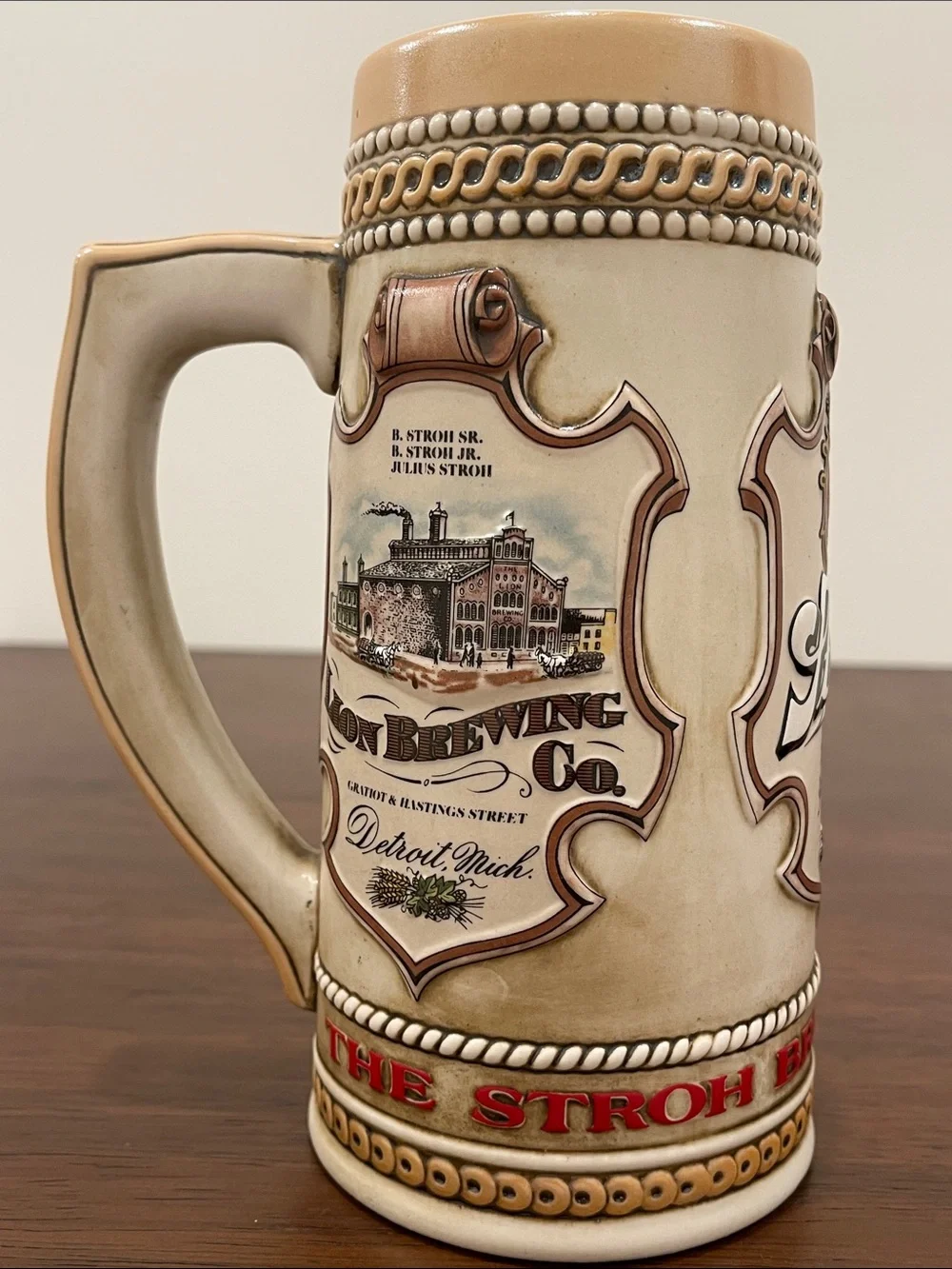 Vintage 1985 Stroh’s Heritage Series II Beer Stein
